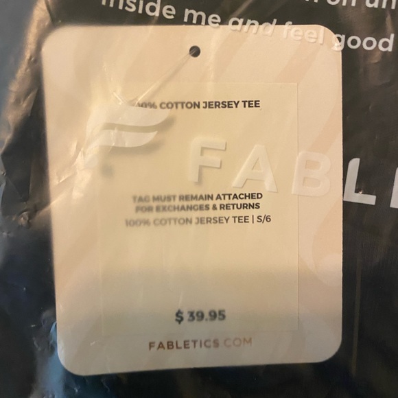 Fabletics Women's 100% Cotton Jersey Tee Black Shirt Small Top - Picture 5 of 7